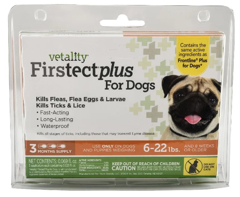 Vetality Firstect Plus for Dogs, 3-pack