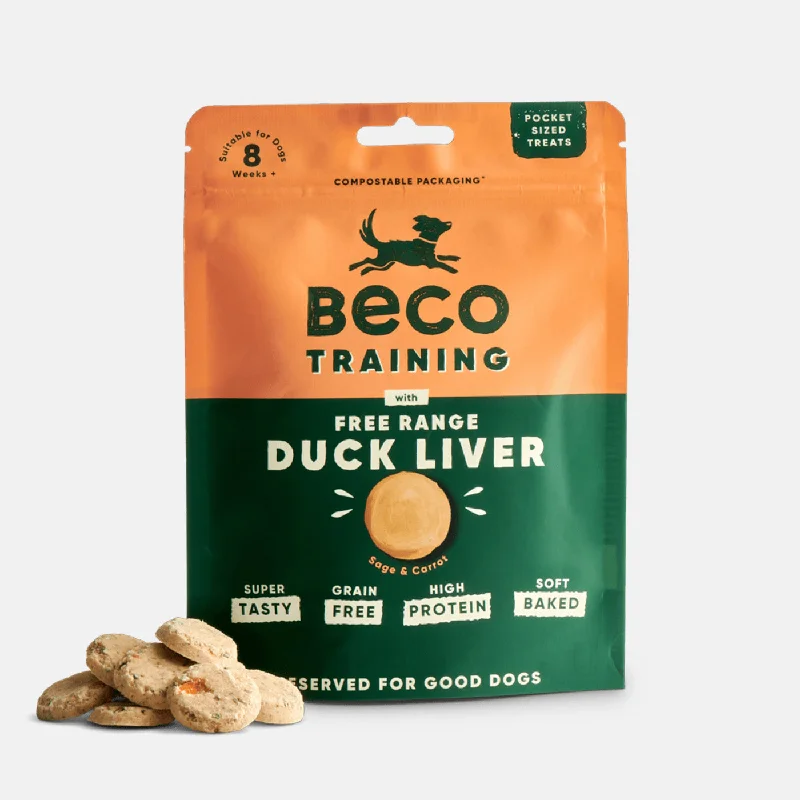 Beco Free Range Duck Liver Dog Treats with Sage & Carrot 60g