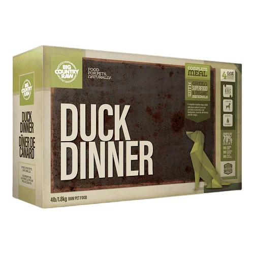 Dog Frozen Raw - DINNERS - Duck Dinner Carton - 4 x 1 lb