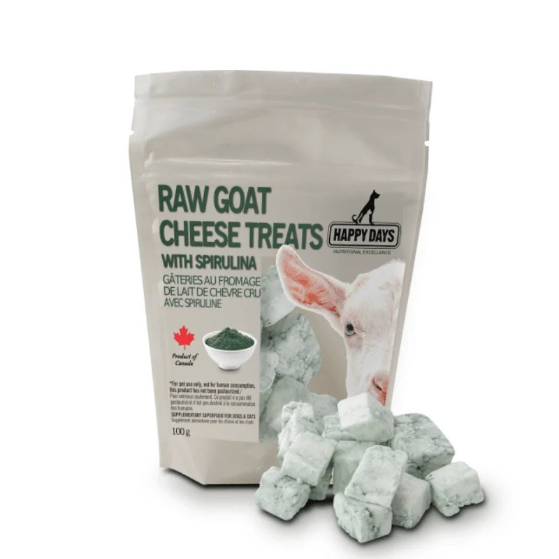 Raw Goat Cheese Treats with Spirulina - 100 g