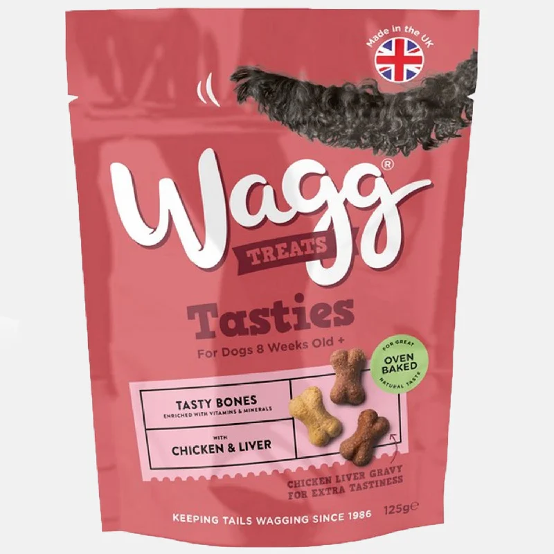 Wagg Tasty Bones with Chicken & Liver Dog Treats 125g