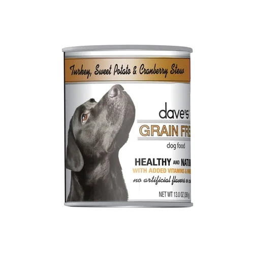 Dave's Pet Food Grain Free Turkey, Sweet Potatoes and Cranberries Stew Canned Dog Food