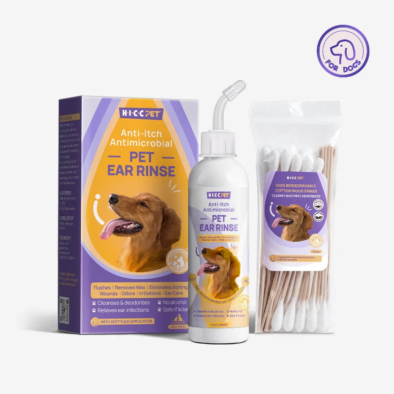 HICC Pet® Anti-itch & Antimirobial Pet Ear Rinse For Dogs, 4 Fl Oz