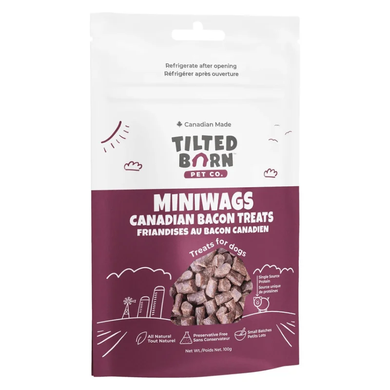 Soft Meaty Dog Treat - MINIWAGS - Canadian Bacon - 100 g