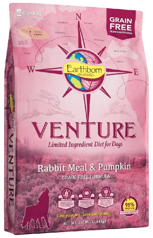 Earthborn Holistic Venture Grain Free Rabbit Meal and Pumpkin Dry Dog Food