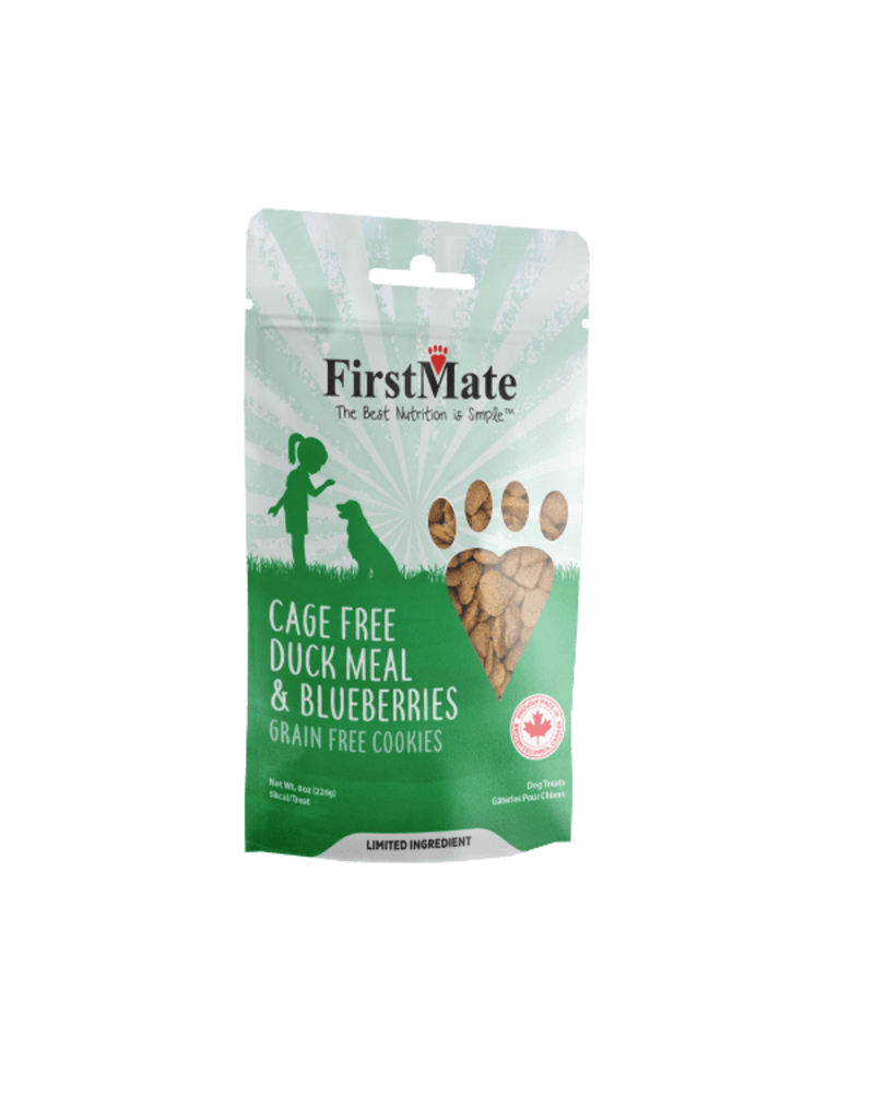 FirstMate Cage Free Duck & Blueberry Dog Treat 8oz