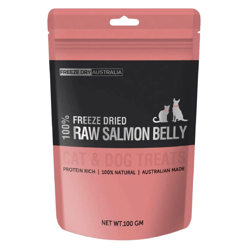 Freeze Dried Cat & Dog Treat - Raw Salmon Belly - 100 g