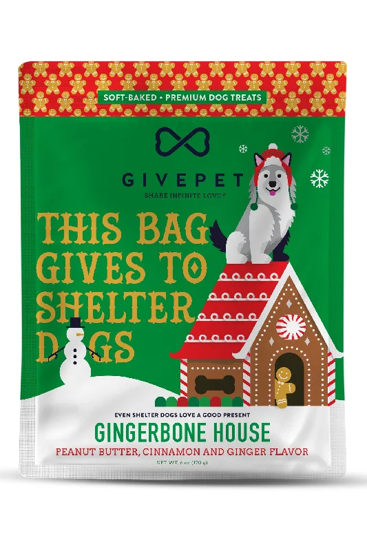 GivePet Gingerbone House Soft and Chewy Dog Treats