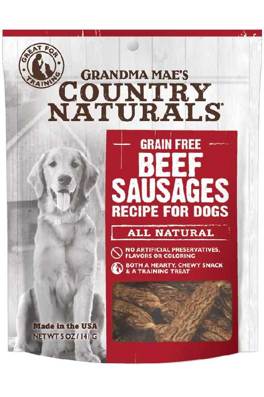 Grandma Mae's Country Naturals Grain Free Beef Sausages 5oz