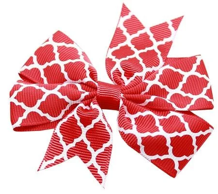 Quatrefoil Red