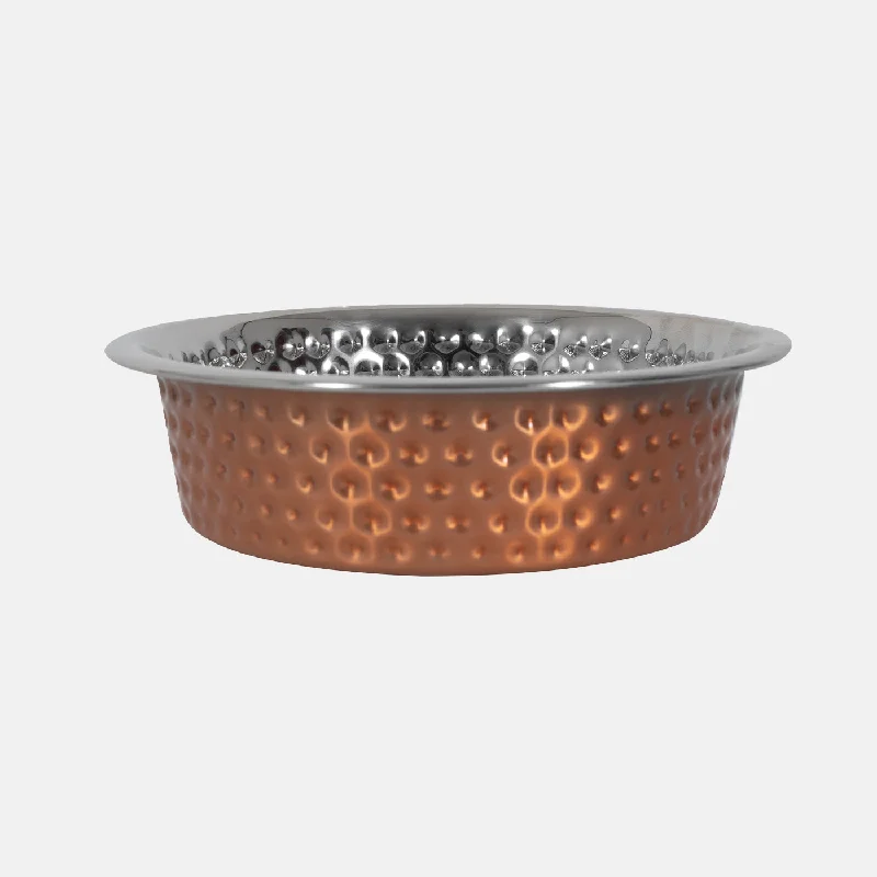 Hammered Stainless Steel Pet Bowl