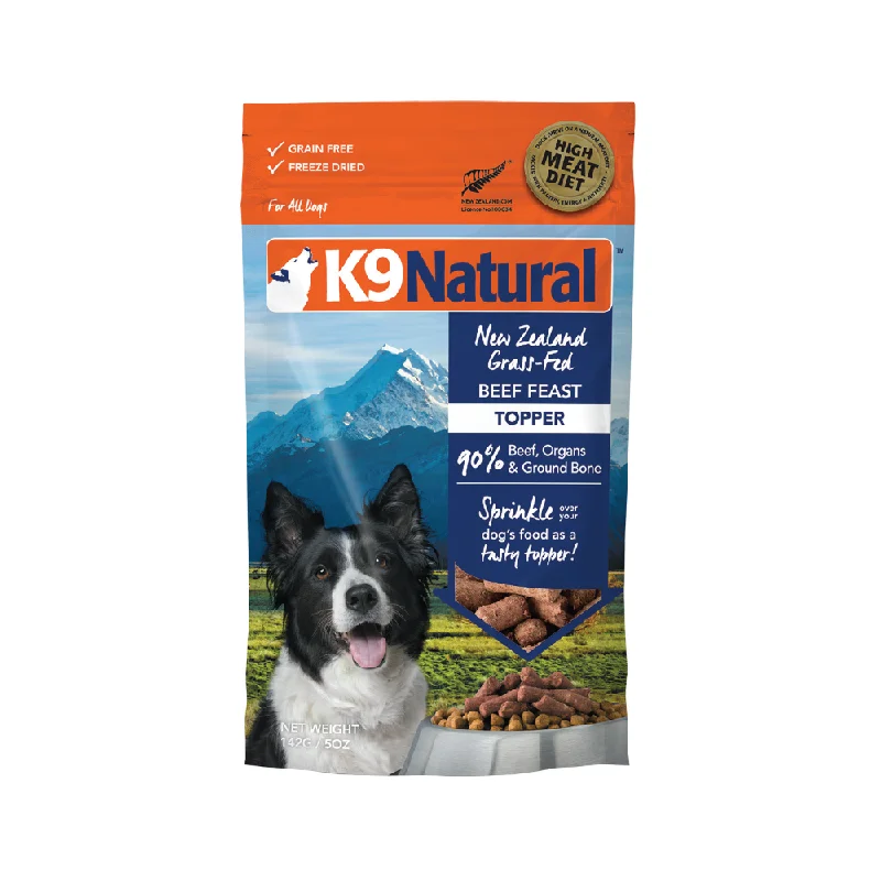 K9 Natural Grain Free Freeze Dried Dog Food Topper Beef 142g