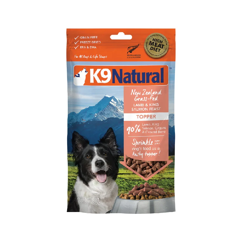 K9 Natural Grain Free Freeze Dried Dog Food Topper Lamb & Salmon 100g