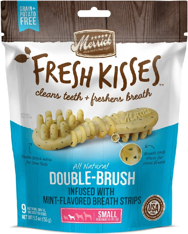 Merrick Fresh Kisses Grain Free Mint Breath Strips Small Dental Dog Treats