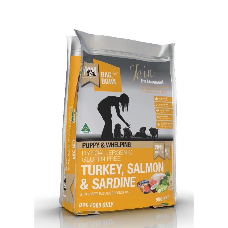 Meals for Mutts Puppy Turkey Salmon and Sardine Dry Dog Food 9kg