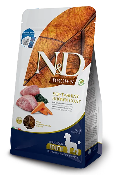 N&D Brown Adult Mini Lamb Potato Spirulina & Carrot 2kg