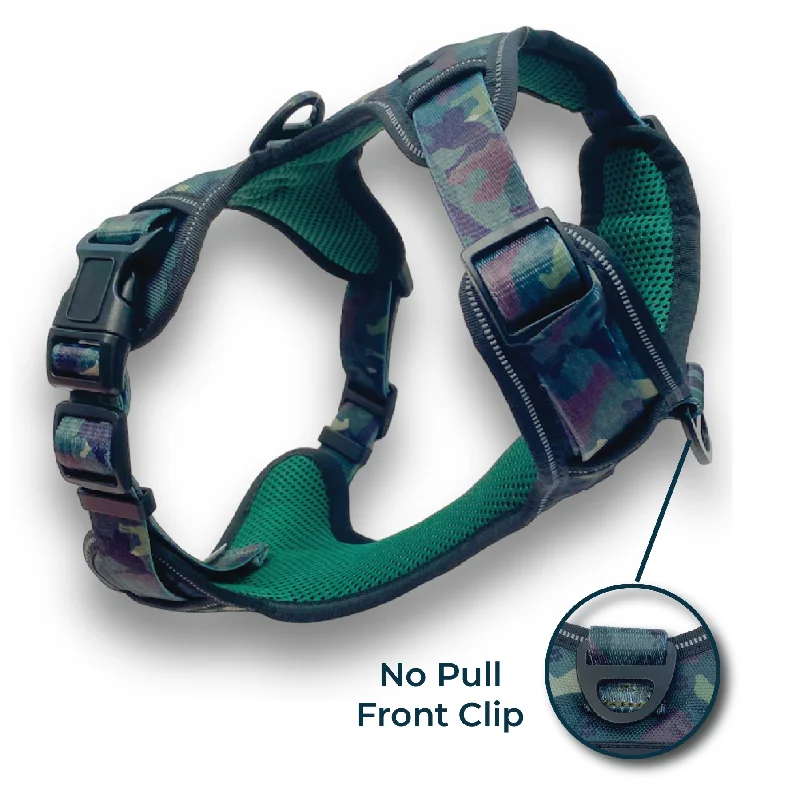 Heavy Duty Harness - Green Camouflage