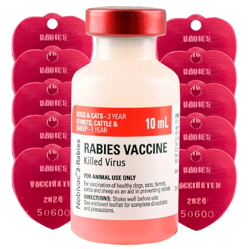 Nobivac 3 Rabies Vaccine Kit with Tags