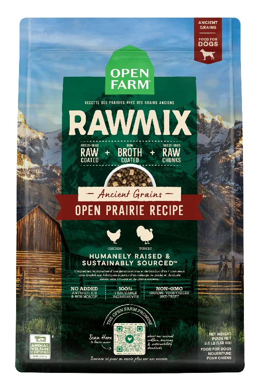 Open Farm Raw Mix Open Prairie Ancient Grains Dry Dog Food