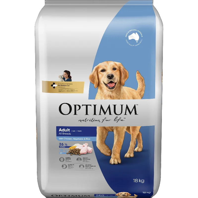 Optimum Chicken Vegetables With Rice Adult All Breed Dry Dog Food 18kg