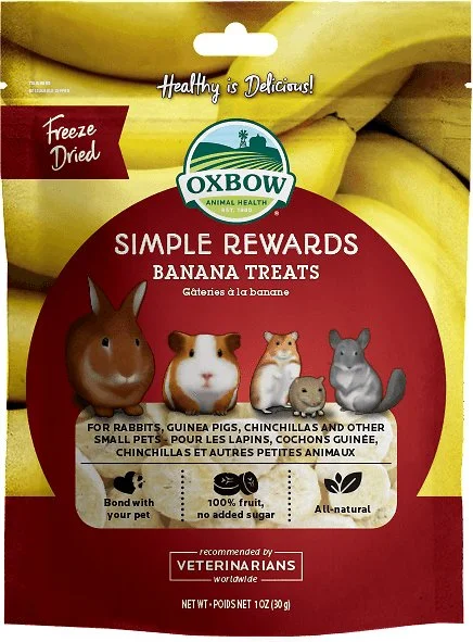 Oxbow Simple Rewards Freeze-Dried Banana Small Animal Treats, 1-oz bag