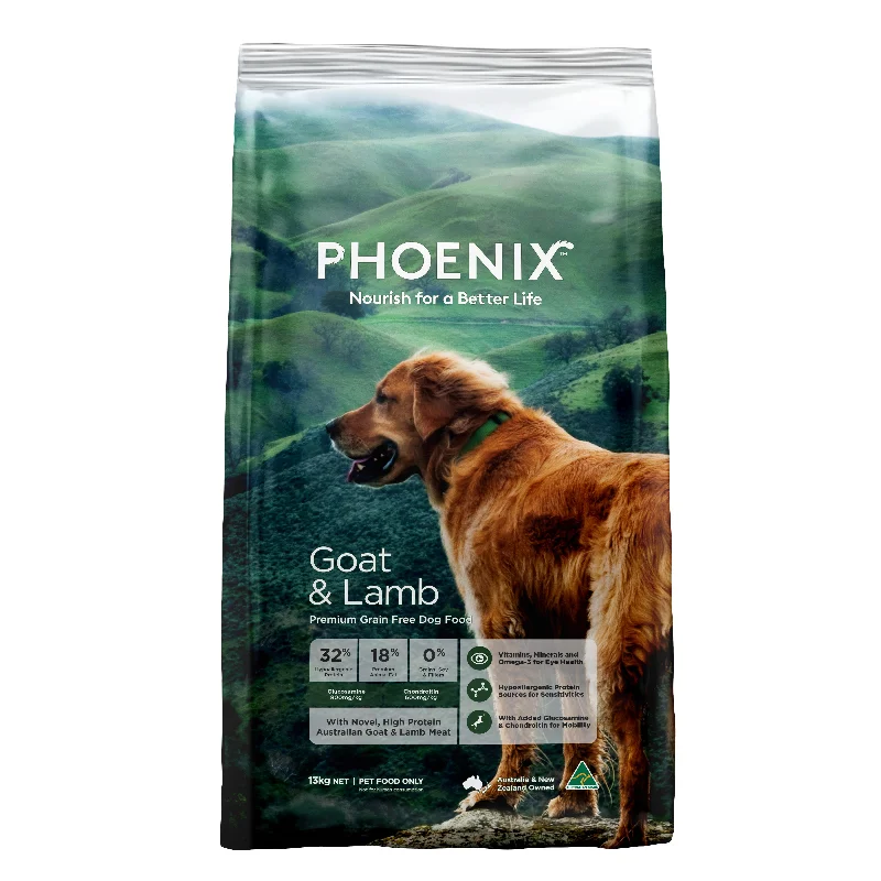 Phoenix Grain Free Dry Dog Food Goat and Lamb 13kg***