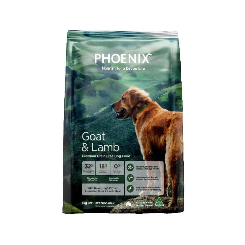 Phoenix Grain Free Dry Dog Food Goat and Lamb 3kg***