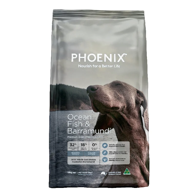 Phoenix Grain Free Dry Dog Food Ocean Fish and Barramundi 13kg***