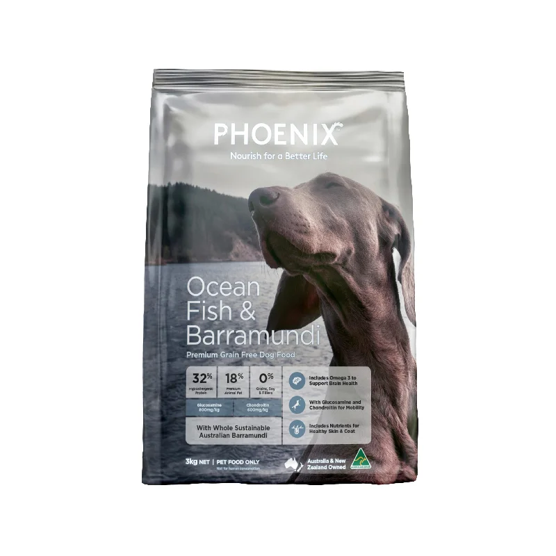 Phoenix Grain Free Dry Dog Food Ocean Fish and Barramundi 3kg***