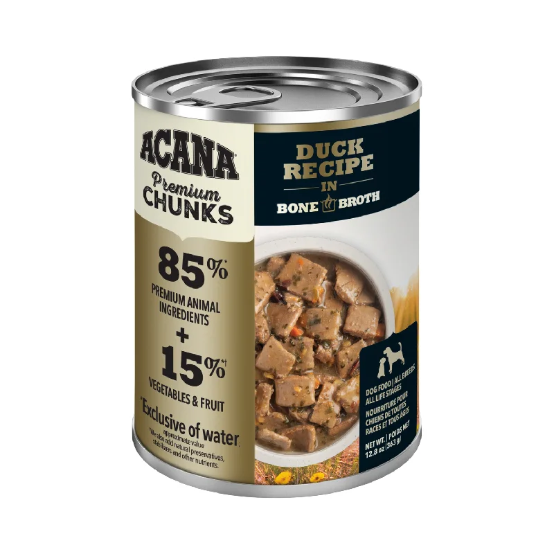 Canned Dog Food - Chunks - Duck Recipe in Bone Broth - 363 g