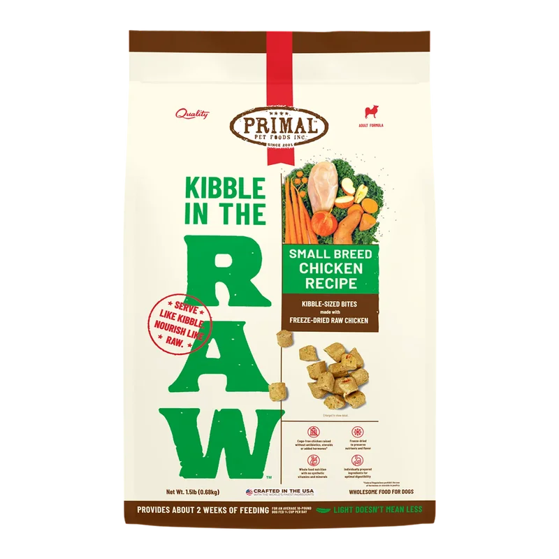 Primal Pet Foods Kibble in the Raw Small Breed Chicken Recipe for Dogs