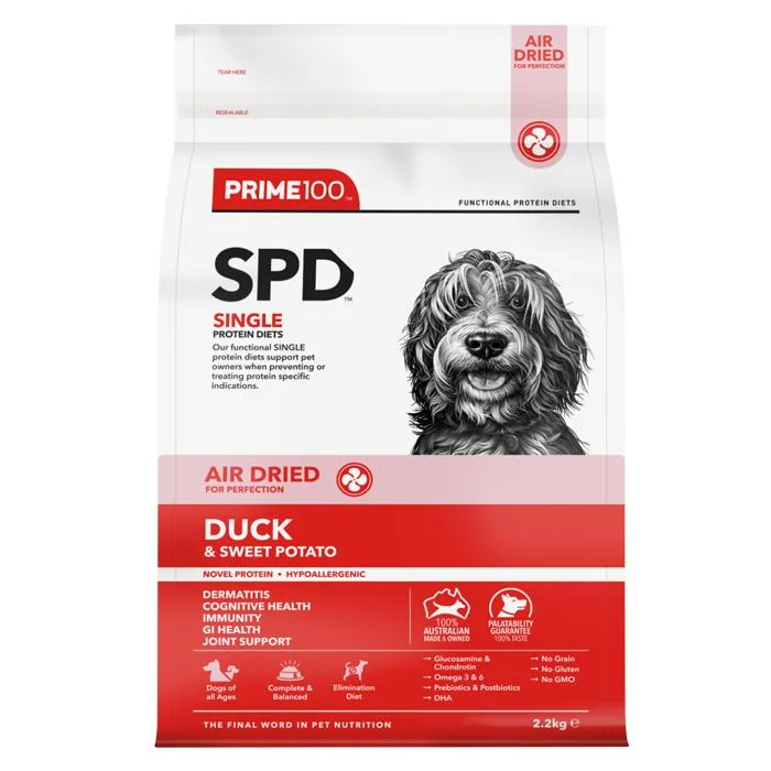 Prime 100 SPD Air Duck and Sweet Potato Dog Food 2.2kg