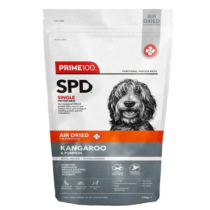 Prime 100 SPD Air Kangaroo and Pumpkin Dog Food 120g