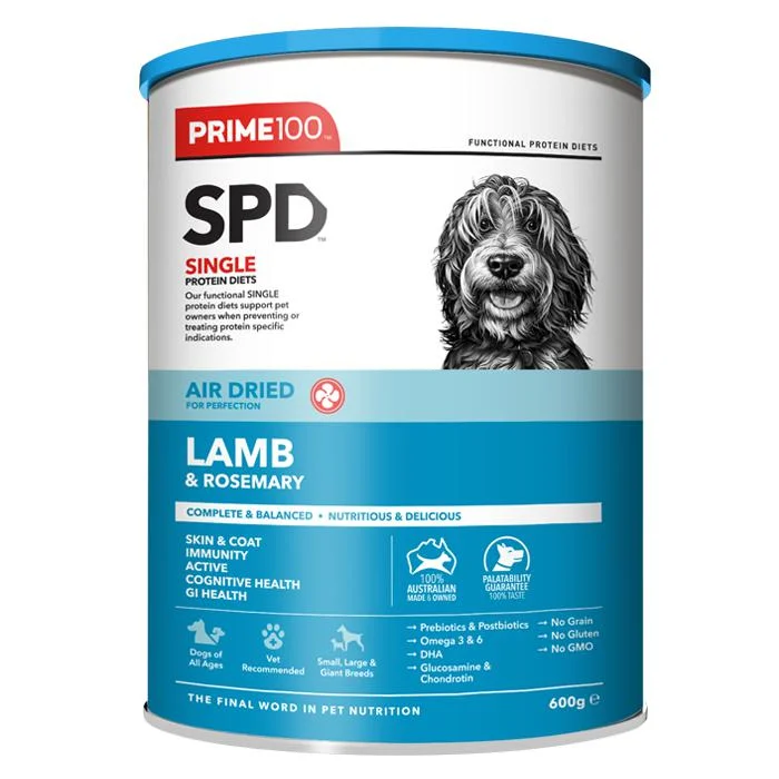 Prime 100 SPD Air Lamb and Rosemary Dog Food 600g