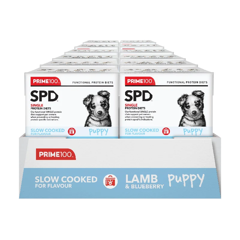 Prime 100 Slow Cooked Lamb and Blueberry Puppy Dog Food 354g x12