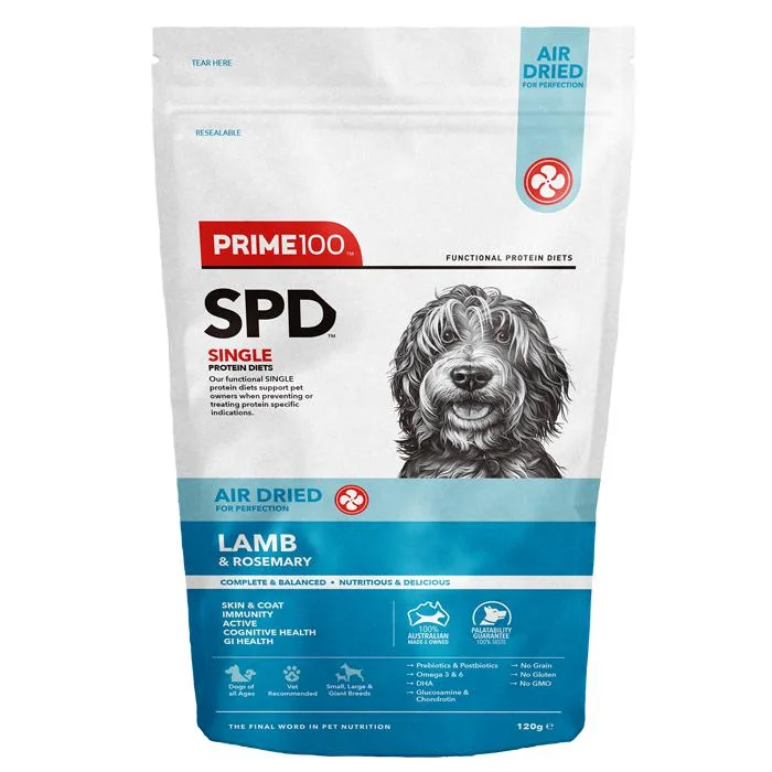 Prime 100 SPD Air Lamb and Rosemary Dog Food 120g