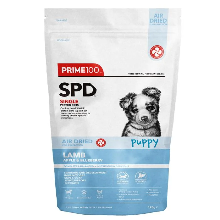 Prime 100 SPD Air Lamb, Apple and Blueberry Puppy Food 120g