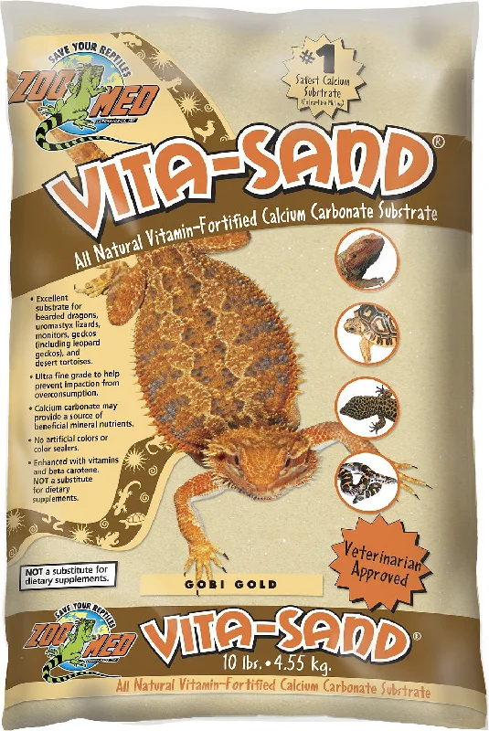 Zoo Med Vita-Sand All Natural Vitamin-Fortified Calcium Carbonate Substrate, 10-lb bag