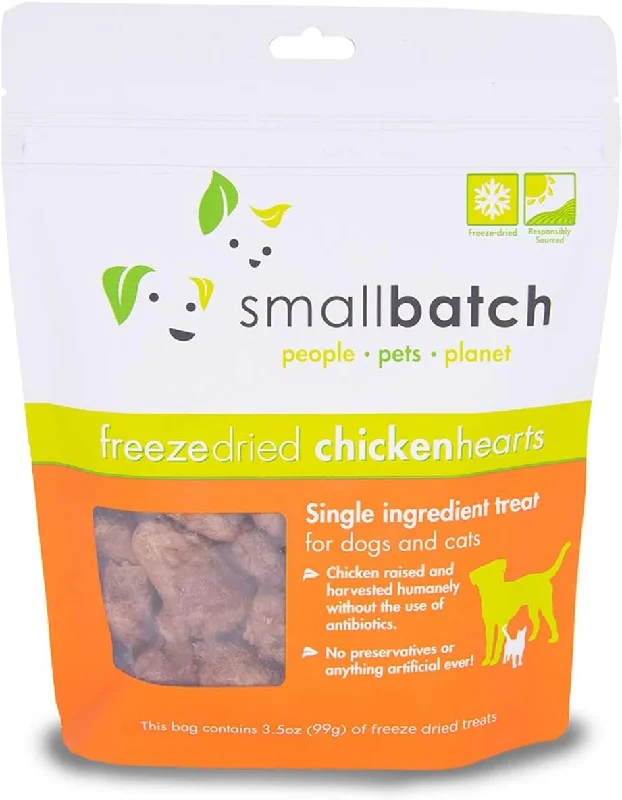 Small Batch Freeze Dried Dog Treat - Chicken Heart : 3.5 oz