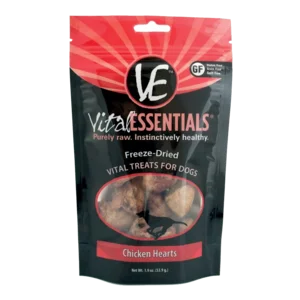 Vital Essentials Chicken Hearts Freeze-Dried Grain Free Treats