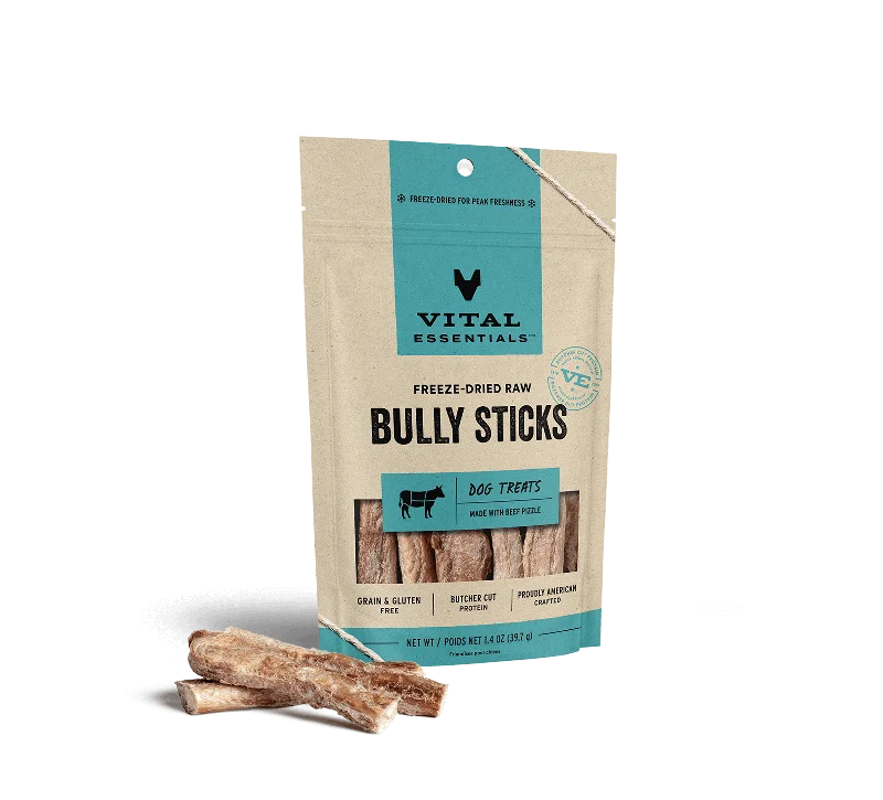 Vital Essentials Freeze Dried Raw Bully Sticks Dog Treats