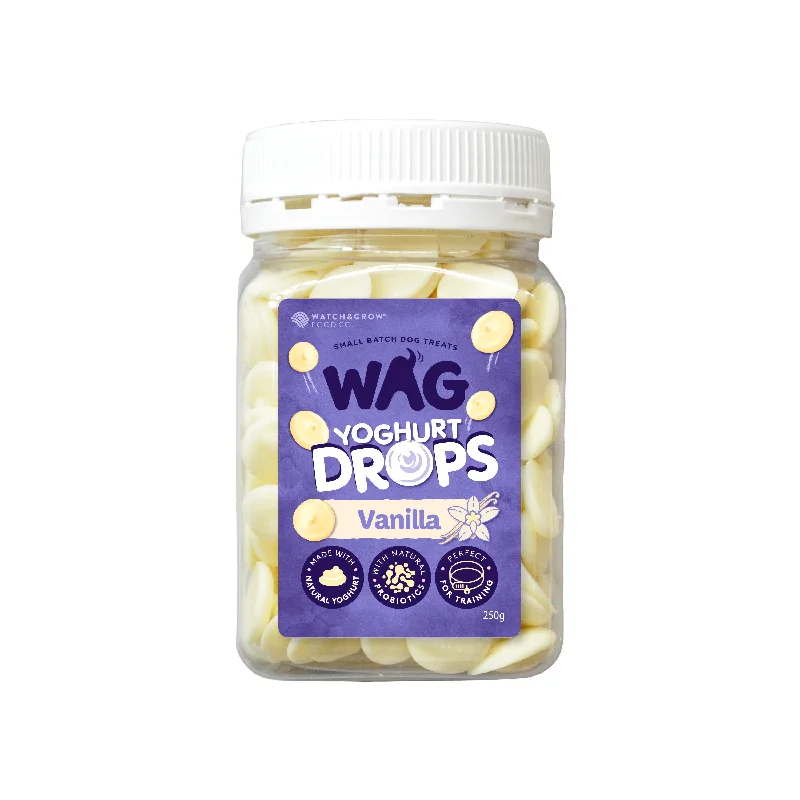 WAG Dog Treat Yoghurt Drops Vanilla 250g