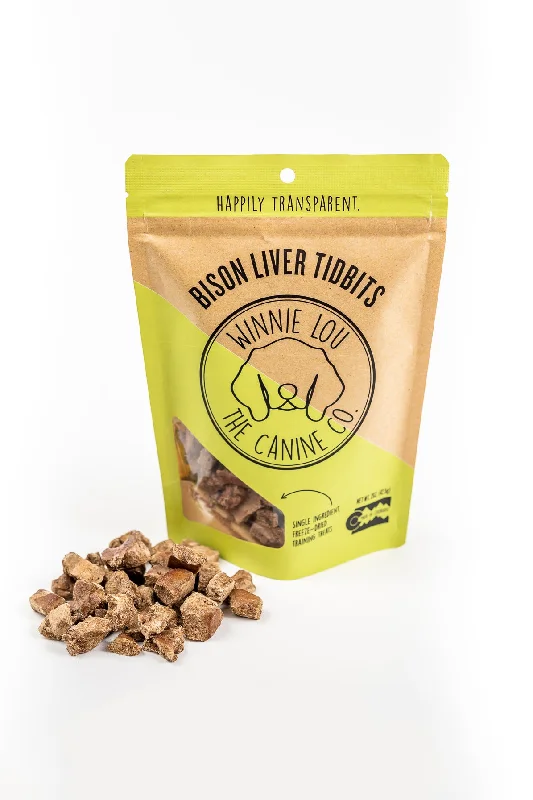 Winnie Lou Bison Liver TidBits Dog Treats