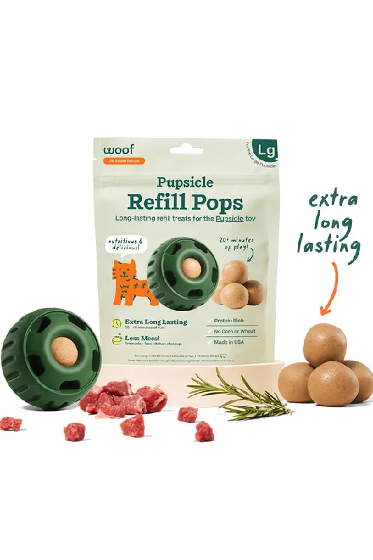 Woof Pupsicle Beef and Peanut Butter Refill Pops