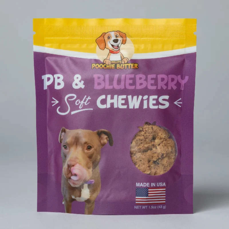 Peanut Butter & Blueberry Small Chewy Dog Treats