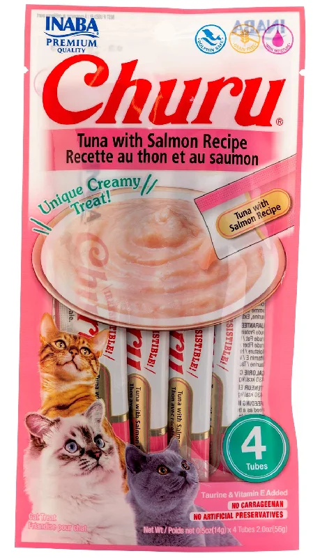 Churu Tuna w/ Salmon Puree Lickable Cat Treat, 4-pk