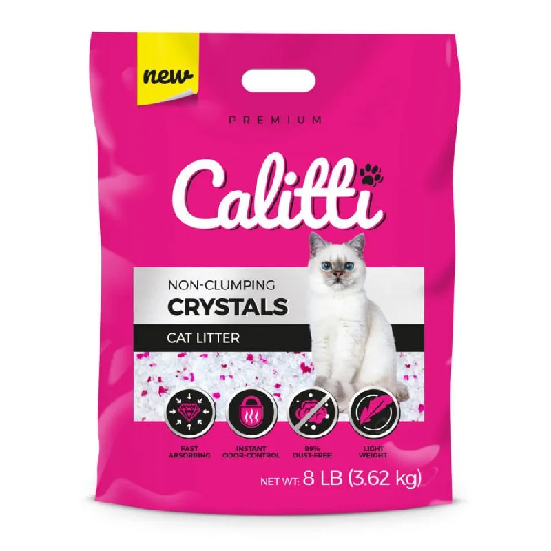 Calitti Non-Clumping Cat Litter Crystals with Silica Gel, 8 lbs