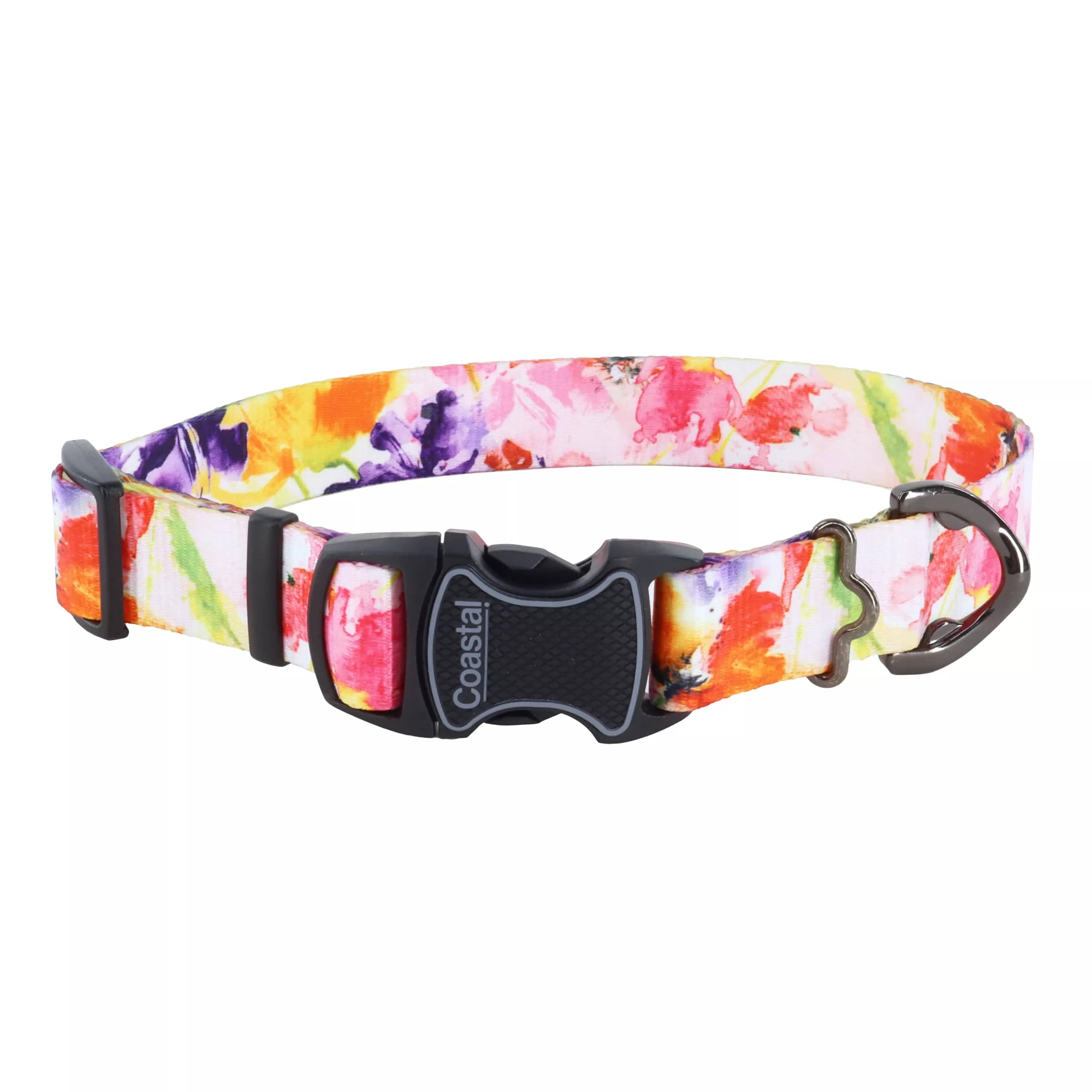 Coastal Pet Products Inspire Adjustable Fashion Dog Collar in Sherbet Blooms