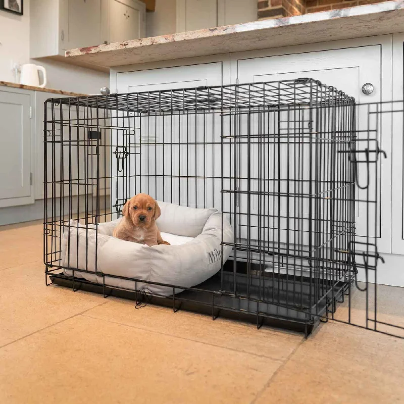 Cosy & Calming Puppy Crate Bed With Removable Covers in Savanna Oatmeal by Lords & Labradors