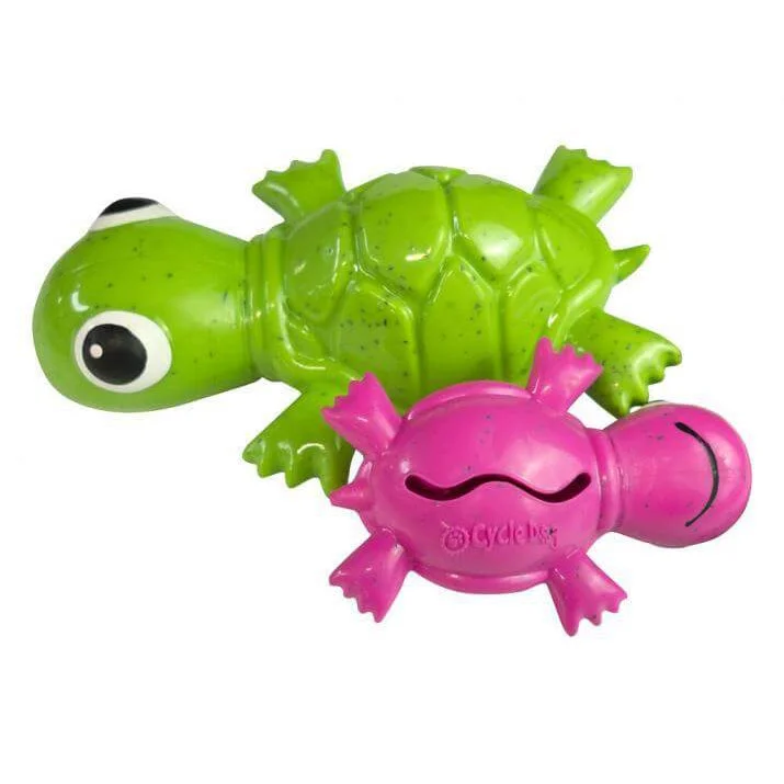 Cycle Dog Ecolast 3 Play Turtle Rubber Dog Toy, Medium